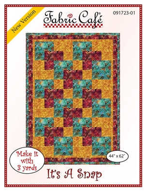 FABRIC CAFE - It's A Snap Square - 3 Yard Quilt FC091723
