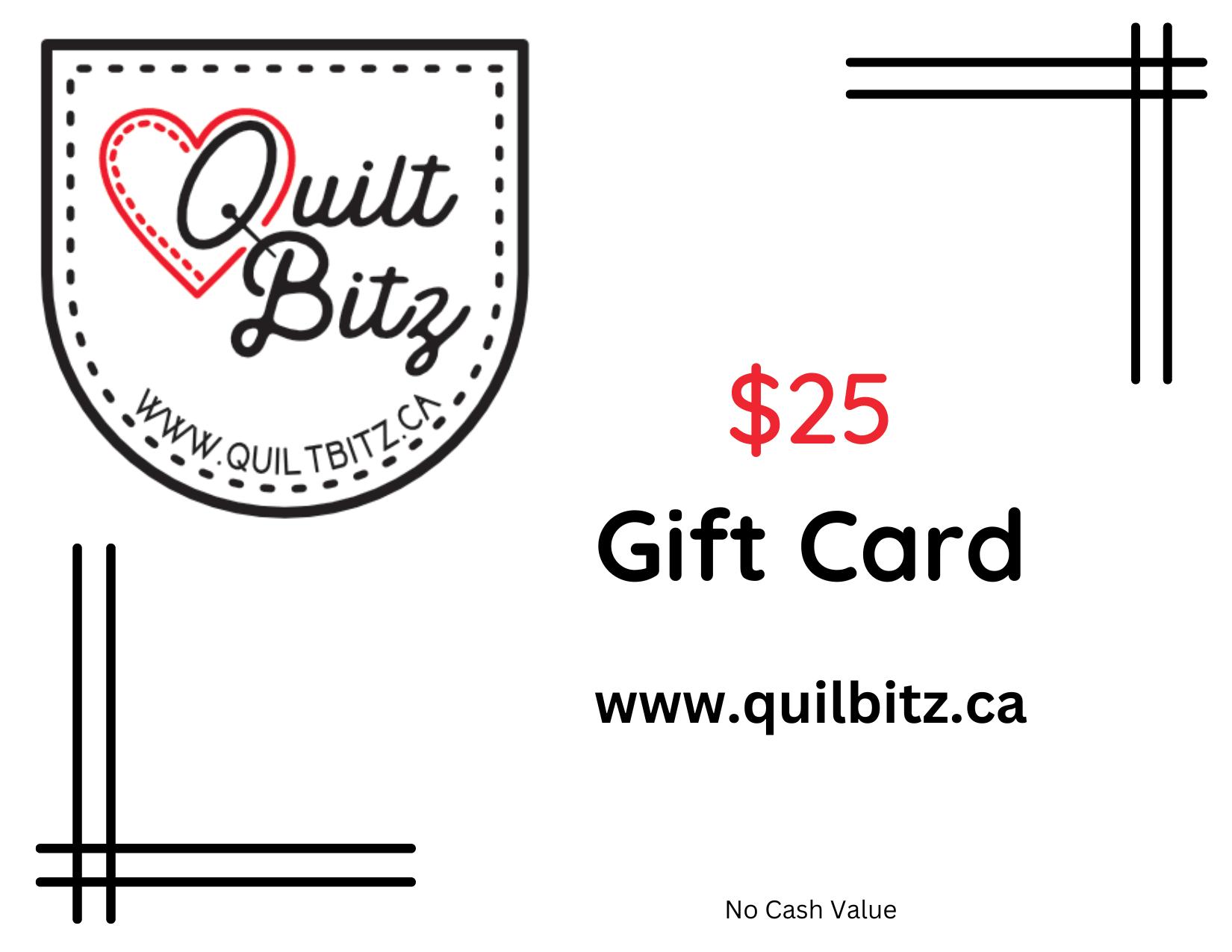 QuiltBitz - GIFT CARD - $25.00