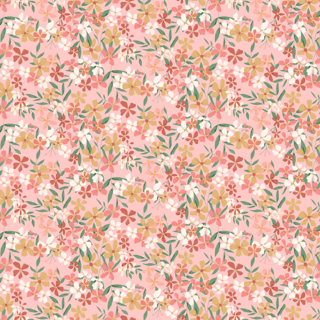 POPPIE COTTON - Painted Blossom - Amanda Grace - 24651 Pink Painted Blossom