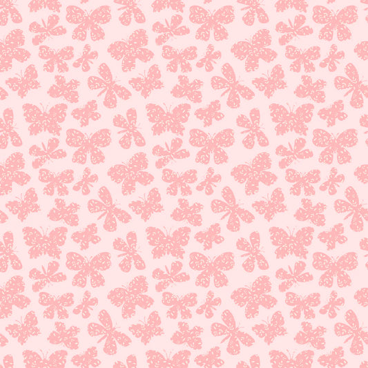 POPPIE COTTON - Painted Blossom - Amanda Grace - 24655 Pink Scattered Butterflies