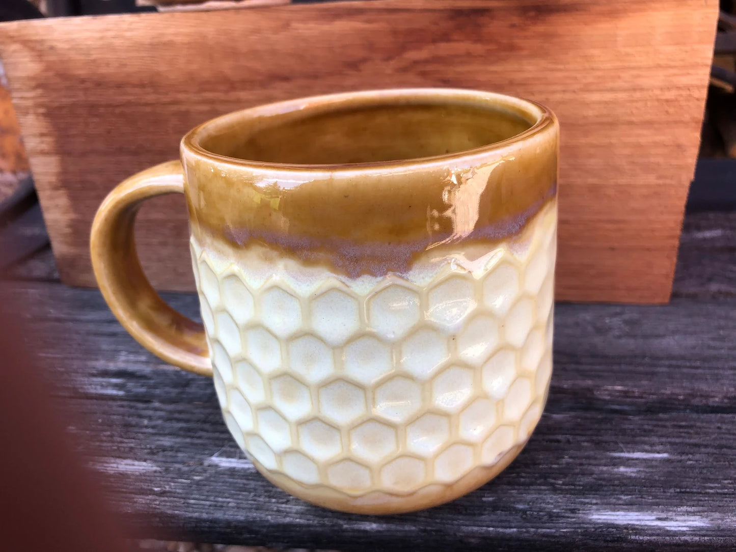 LONG GRASS STUDIO - Stoneware - Honeycomb Yellow and Amber