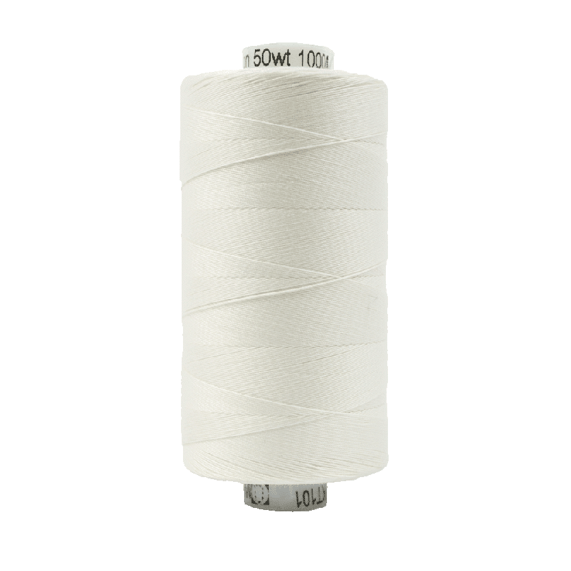 KONFETTI - 50wt Egyptian Cotton Thread - Soft White KT1-101