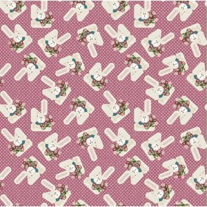 BENARTEX - A Wooley Garden by Cheryl Haynes - 10471-21 Pink FQ