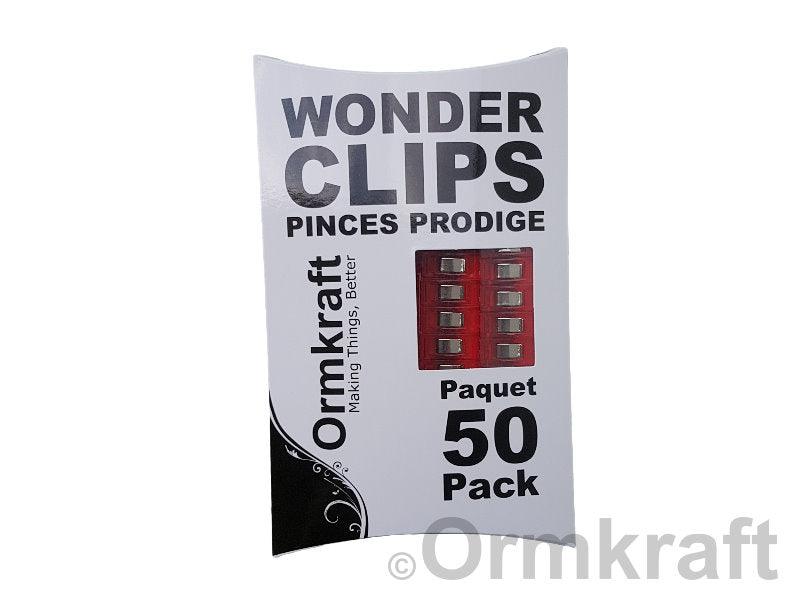 Ormkraft - Wonder Clips - 50 Pack - Red - QuiltBitz